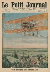 Una doncella virtuosa en un avión, ilustración de portada de 